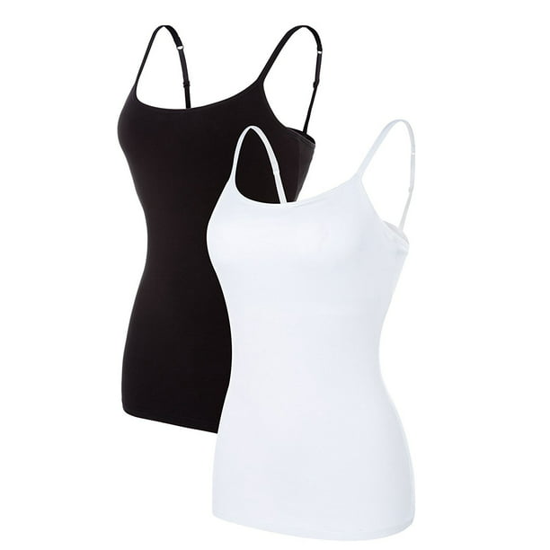 SBW Try Underwear Women Sleeveless Smart Camisole Tank Top 100% Cotton 10pack